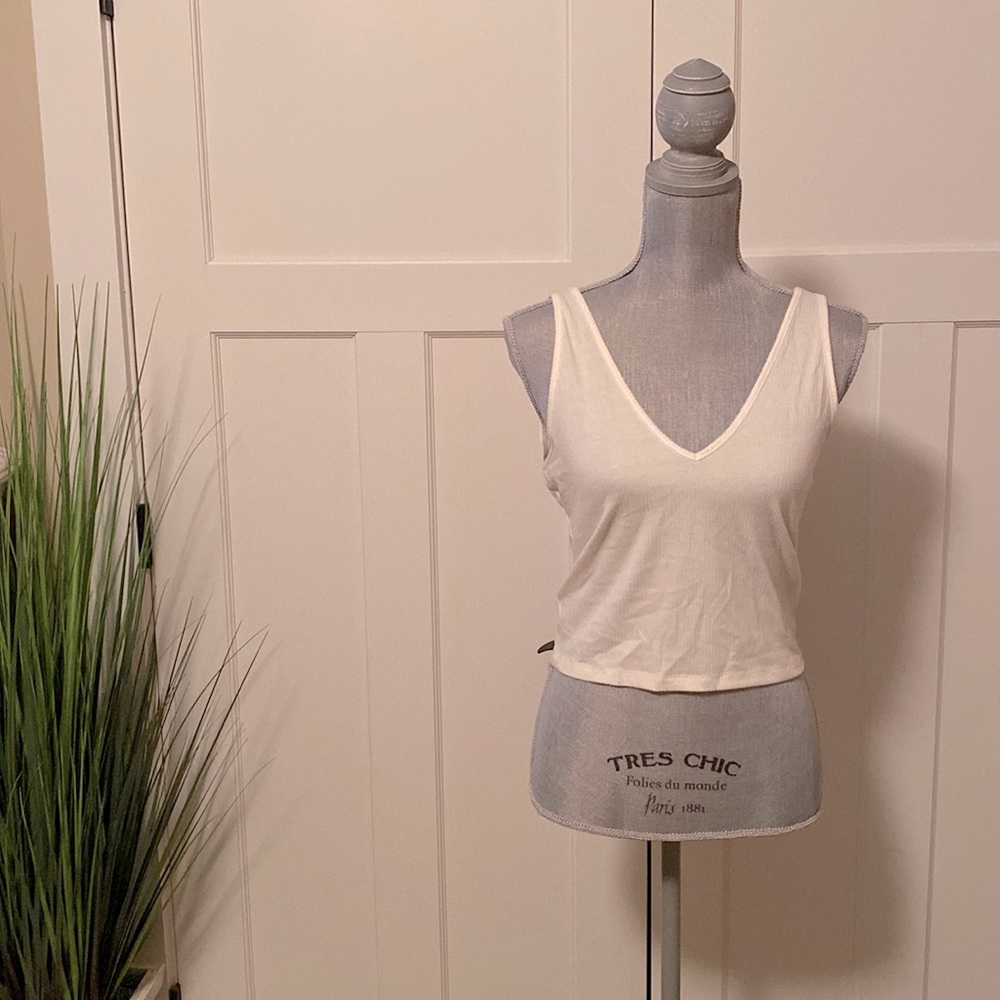 White Thick-Strap Tank Top